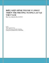 Báo cáo Điều kiện hình thành và phát triển thị trường tương lai tại Việt Nam