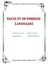 Báo cáo Faculty of Foreign Languages