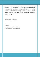 Báo cáo Khảo sát nhanh các loại hình chứng khoán phái sinh và sản phẩm giao dịch mới trên thị trường chứng khoán Việt Nam