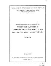 Nghiên cứu các thiết bị và phương pháp công nghệ cơ bản phục vụ cho đóng tàu thủy cỡ lớn