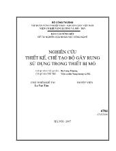 Nghiên cứu thiết kế, chế tạo bộ gây rung sử dụng trong thiết bị mỏ