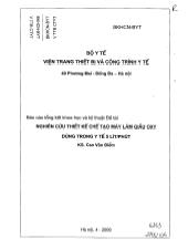 Nghiên cứu thiết kế chế tạo máy làm giầu Oxy dùng trong y tế 5 lít/phút