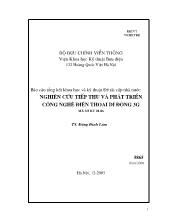 Nghiên cứu tiếp thu và phát triển công nghệ điện thoại di động 3G