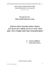 Áp dụng phân tích hệ thống trong xây dựng quy trình quản lý nước thải khu công nghiệp Nhơn Hội Tỉnh Bình Định