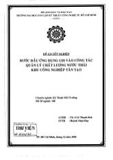Bước đầu ứng dụng GIS vào công tác quản lý chất lượng nước thải khu công nghiệp tân tạo