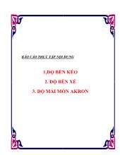 Độ bền kéo - Độ bền xé - độ mài mòn Akron