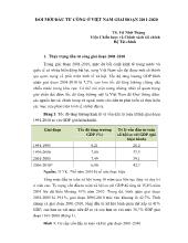 Đổi mới đầu tư công ở Việt Nam giai đoạn 2011- 2020