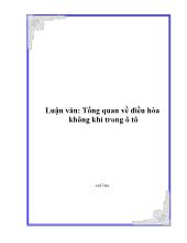 Luận văn Tổng quan về điều hòa không khí trong ô tô