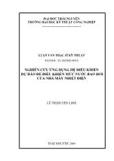 Nghiên cứu ứng dụng hệ điều khiển dự báo để điều khiển mức nước bao hơi của nhà máy nhiệt điện