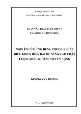 Nghiên cứu ứng dụng phương pháp điều khiển hiện đại để nâng cao chất lượng điều khiển chuyển động