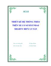 Thiết kế hệ thống treo trên xe cơ sở Hyundai Mighty HD 72 3,5 tấn