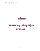 Tiểu luận Thiết kế Máy biến áp điện lực ngâm dầu