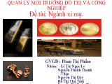 Đề tài Ngành xi mạ