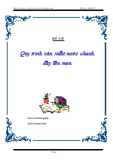 Đề tài Quy trình sản xuất nước chanh dây lên men