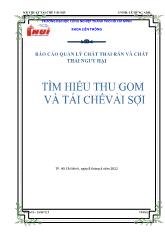 Đề tài Tìm hiểu thu gom và tái chế vải sợi