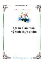 Đồ án Quản lí an toàn vệ sinh thực phẩm