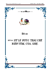 Đồ án Xử lý nước thải chế biến tôm, cua, ghẹ