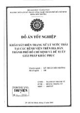 Khảo sát hiện trạng xử lý nước thải tại các bệnh viện trên địa bàn TPHCM và đề xuất giải pháp khắc phục
