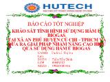 Khảo sát tình hình sử dụng hầm ủ biogas tại xã An Phú huyện Củ Chi - TPHCM và đưa ra giải pháp nhằm nâng cao hiệu quả sử dụng hầm ủ biogas
