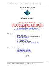 Khảo sát và thiết kế hồ chứa nước Cây Đuốc, xã An Cư, huyện Tịnh Biên, tỉnh An Giang