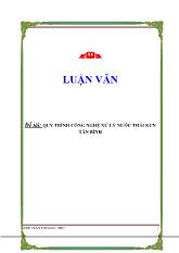 Luận văn Quy trình công nghệ xử lý nước thải khu công nghiệp Tân Bình