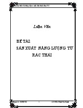 Luận văn Sản xuất năng lượng từ rác thải