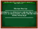 Mô phỏng và tính toán chế độ thuỷ văn, thuỷ lực & chất lượng nước cho hệ thống sông soài rạp