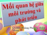 Mối quan hệ giữa môi trường và phát triển