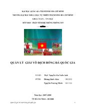 Đề tài Quản lý giải vô địch bóng đá quốc gia
