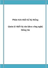 Đề tài Quản lý thiết bị của khoa công nghệ thông tin