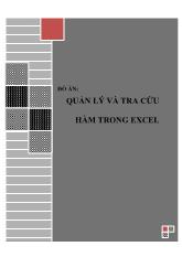 Đề tài Quản lý và tra cứu hàm trong excel