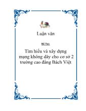 Đề tài Tìm hiểu và xây dựng mạng không dây cho cơ sở 2 - Trường cao đẳng Bách Việt