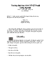 Đề tài Vai trò của bản quyền đối với người dùng đa phương tiện, người sản xuất đa phương tiện