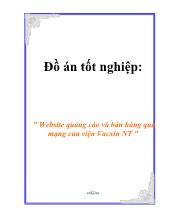 Đề tài Website quảng cáo và bán hàng qua mạng của viện Vacxin NT