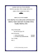 Đề tài Xây dựng và làm giàu ontology tiếng việt chuyên ngành công nghệ thông tin