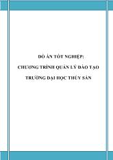 Đồ án Chương trình quản lý trường Đại học Thủy Sản