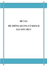 Đồ án Hệ thống quản lý khách sạn sơn trúc