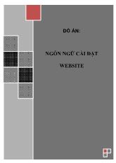 Đồ án Ngôn ngữ cài đặt website