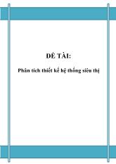 Đồ án Phân tích thiết kế hệ thống siêu thị