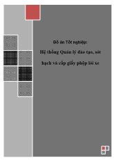 Hệ thống Quản lý đào tạo, sát hạch và cấp giấy phép lái xe