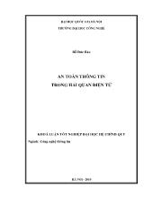 Luận văn An toàn thông tin trong hải quan điện tử