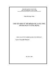 Luận văn Chuyển đổi từ mô hình UML sang OWL ONTOLOGY và ứng dụng