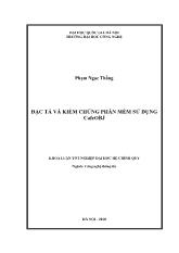 Luận văn Đặc tả và kiểm chứng phần mềm sử dụng CafeOBJ