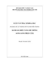 Luận văn Đánh giá hiệu năng hệ thống song song phân cụm