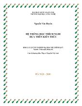 Luận văn Hệ thống học thích nghi dựa trên kiến thức