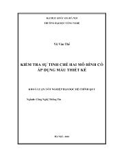Luận văn Kiểm tra sự tinh chế hai mô hình có áp dụng mẫu thiết kế