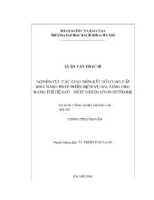 Luận văn Nghiên cứu các giao diện kết nối cung cấp khả năng phát triển dịch vụ gia tăng cho mạng thế hệ sau