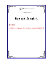 Luận văn Nghiên cứu ứng dụng thủy ký bảo vệ bản quyền tài liệu số