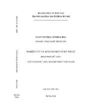 Luận văn Nghiên cứu và áp dụng một số kỹ thuật khai phá dữ liệu với cơ sơ sở dữ liệu ngành Thuế Việt Nam