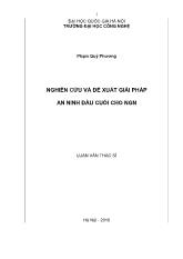 Luận văn Nghiên cứu và đề xuất giải pháp an ninh đầu cuối cho Next Generation Network(NGN)